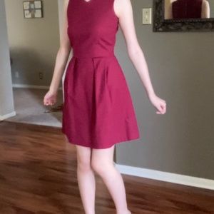 Burgundy Mini Party Dress